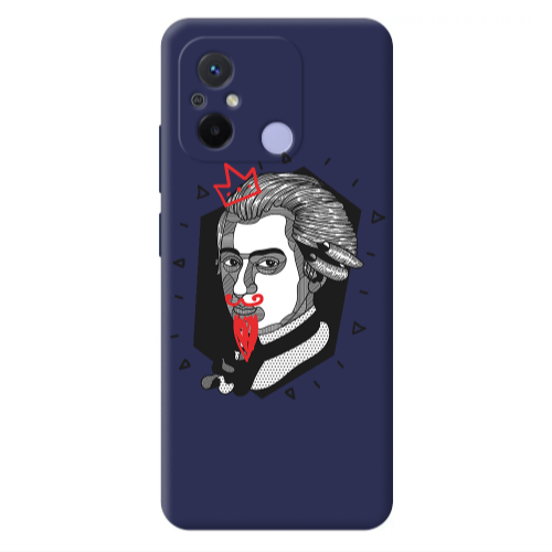 Xiaomi Redmi 12C Bearded Dark blue Colored Silicone TPU Θήκη