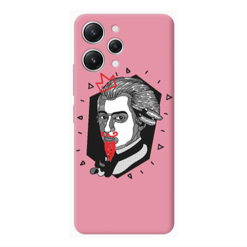 Xiaomi Redmi 12 Bearded Pink Colored Silicone TPU Θήκη