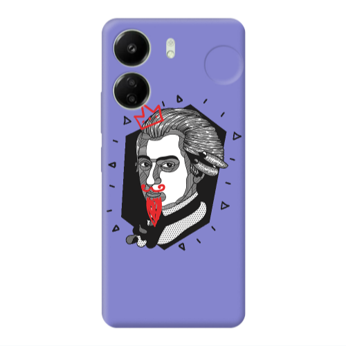 Xiaomi Redmi 13C Bearded Purple Colored Silicone TPU Θήκη