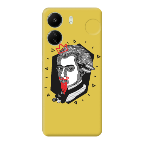Xiaomi Redmi 13C Bearded Yellow Colored Silicone TPU Θήκη