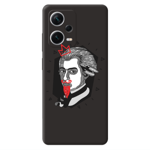 Xiaomi Poco X5 Bearded Black Colored Silicone TPU Θήκη