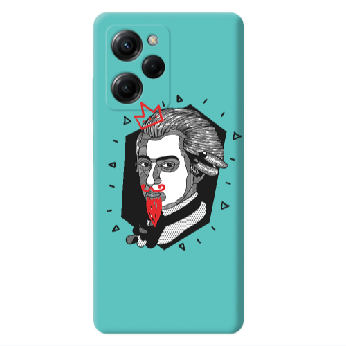 Xiaomi Poco X5 Pro Bearded Turquoise Colored Silicone TPU Θήκη