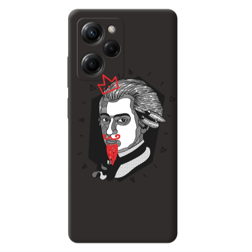 Xiaomi Poco X5 Pro Bearded Black Colored Silicone TPU Θήκη