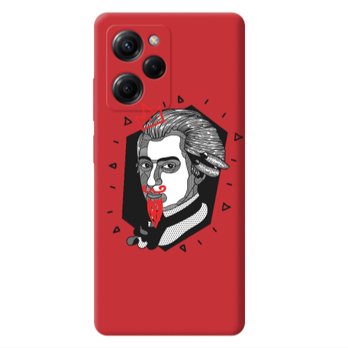 Xiaomi Poco X5 Pro Bearded Red Colored Silicone TPU Θήκη