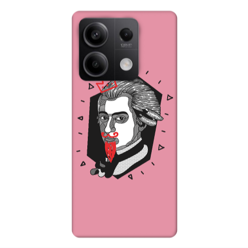 Xiaomi Redmi Note 13 5G Bearded Pink Colored Silicone TPU Θήκη