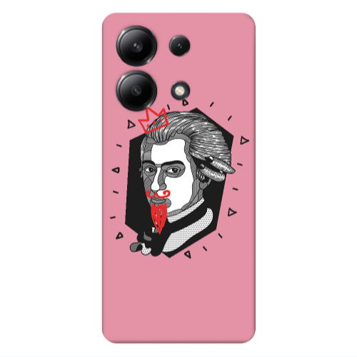 Xiaomi Redmi Note 13 4G Bearded Pink Colored Silicone TPU Θήκη