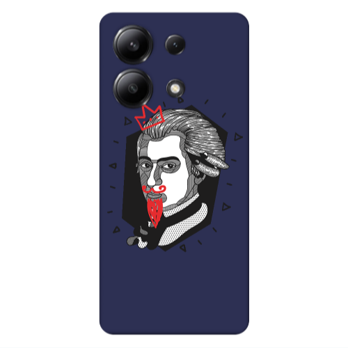 Xiaomi Redmi Note 13 4G Bearded Dark blue Colored Silicone TPU Θήκη