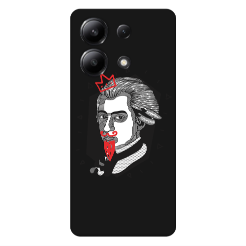 Xiaomi Redmi Note 13 4G Bearded Black Colored Silicone TPU Θήκη