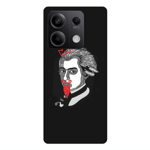 Xiaomi Redmi Note 13Pro 5G Bearded Black Colored Silicone TPU Θήκη