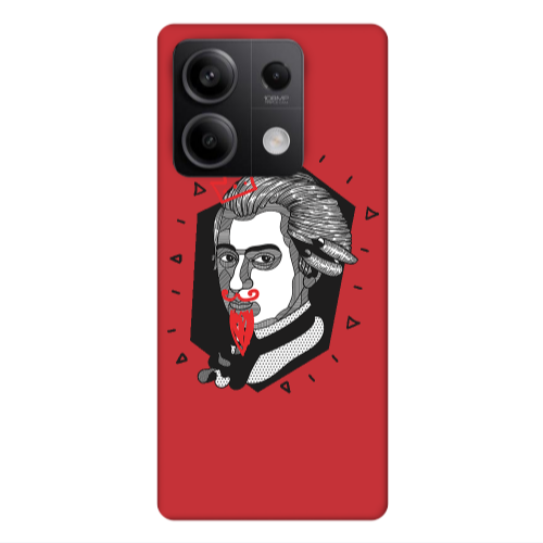 Xiaomi Redmi Note 13Pro 5G Bearded Red Colored Silicone TPU Θήκη