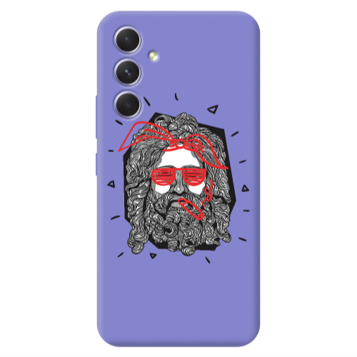 Samsung A56 Cool glasses Purple Colored Silicone TPU Θήκη