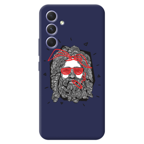 Samsung A56 Cool glasses Dark blue Colored Silicone TPU Θήκη