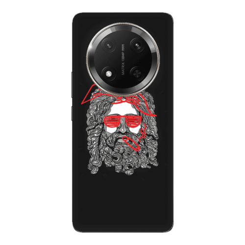 Honor Magic 7 Lite Cool glasses Black Colored Silicone TPU Θήκη