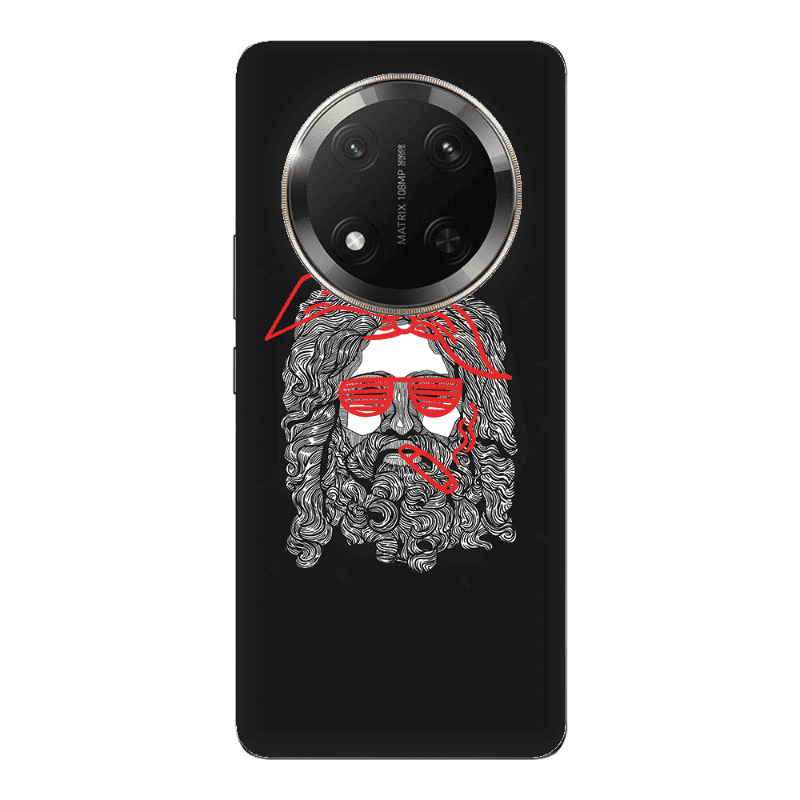Honor Magic 7 Lite Cool glasses Black Colored Silicone TPU Θήκη