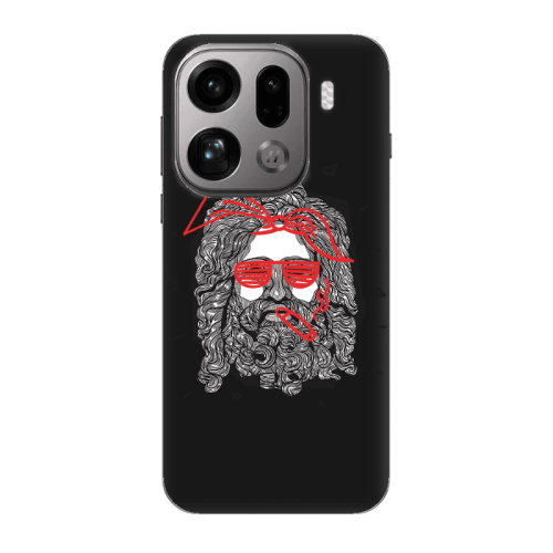 Oppo Find X9 Pro Cool glasses Black Colored Silicone TPU Θήκη