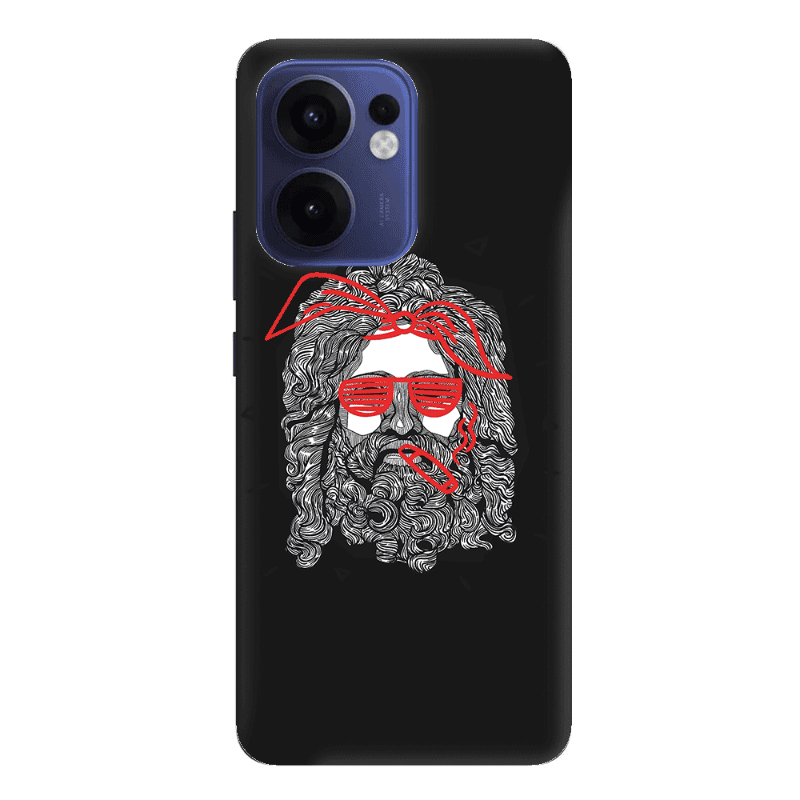 Oppo Reno13 FS Cool glasses Black Colored Silicone TPU Θήκη