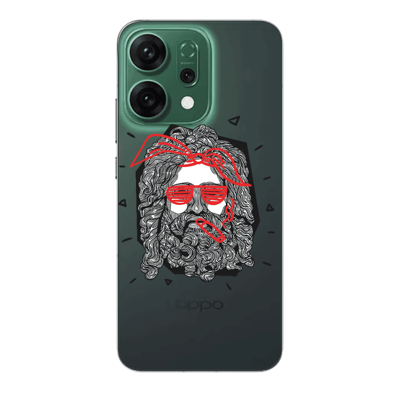 Oppo RENO 14 Cool glasses Transparent Silicone TPU Θήκη