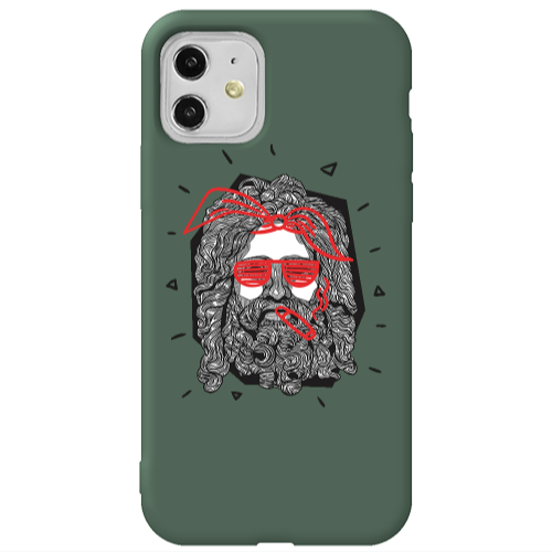 Apple iPhone 11  Cool glasses Dark Green Colored Silicone TPU Θήκη