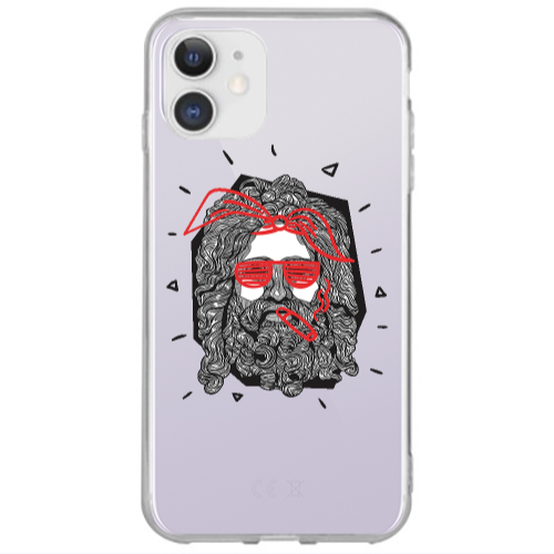 Apple iPhone 12 Cool glasses Transparent Silicone TPU Θήκη