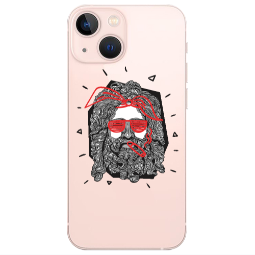 Apple iPhone 13 Cool glasses Transparent Silicone TPU Θήκη