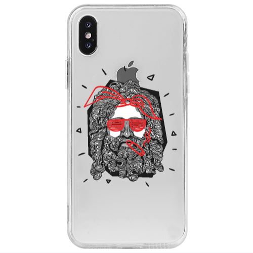 Apple iPhone X Cool glasses Transparent Silicone TPU Θήκη