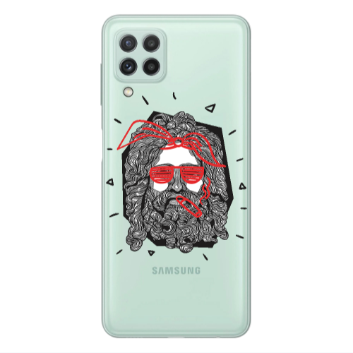 Samsung A22 4G Cool glasses Transparent Silicone TPU Θήκη