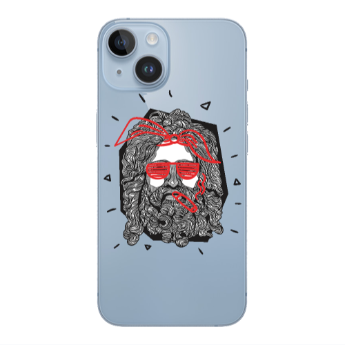 Apple iPhone 14  Cool glasses Transparent Silicone TPU Θήκη