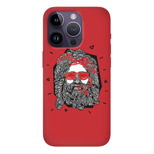 Apple iPhone 14 Pro  Cool glasses Red Colored Silicone TPU Θήκη