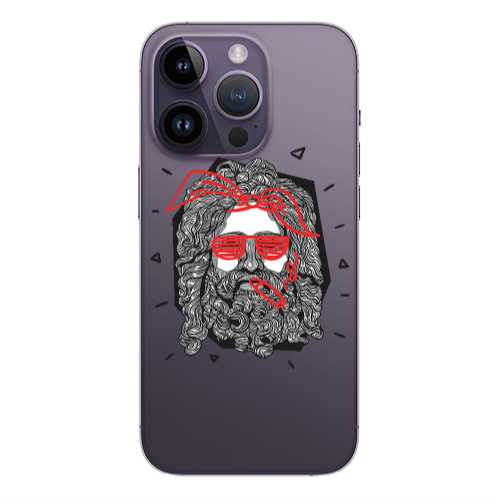 Apple iPhone 14 Pro Max Cool glasses Transparent Silicone TPU Θήκη