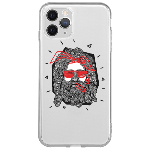 Apple iPhone 12 Pro Max Cool glasses Transparent Silicone TPU Θήκη