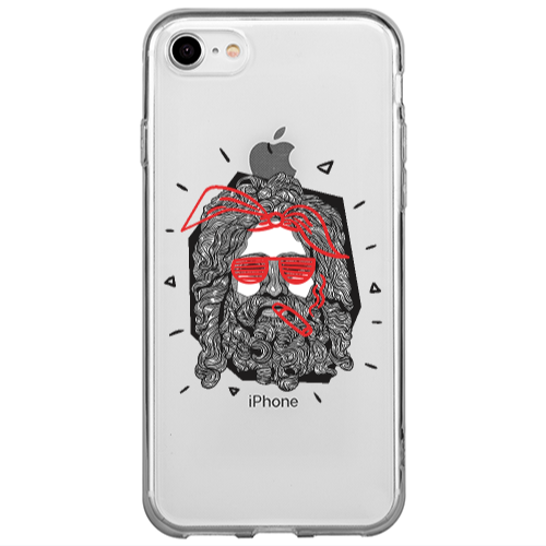 Apple iPhone 7 Cool glasses Transparent Silicone TPU Θήκη