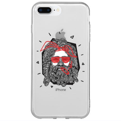 Apple iPhone 7 Plus Cool glasses Transparent Silicone TPU Θήκη