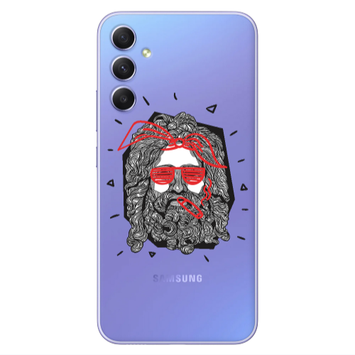 Samsung A34 Cool glasses Transparent Silicone TPU Θήκη