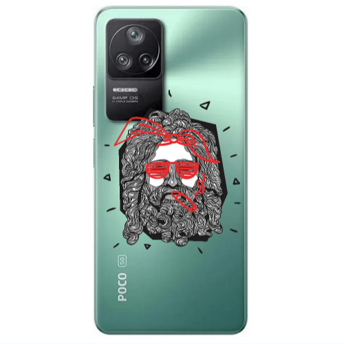 Xiaomi Poco F4 Cool glasses Transparent Silicone TPU Θήκη