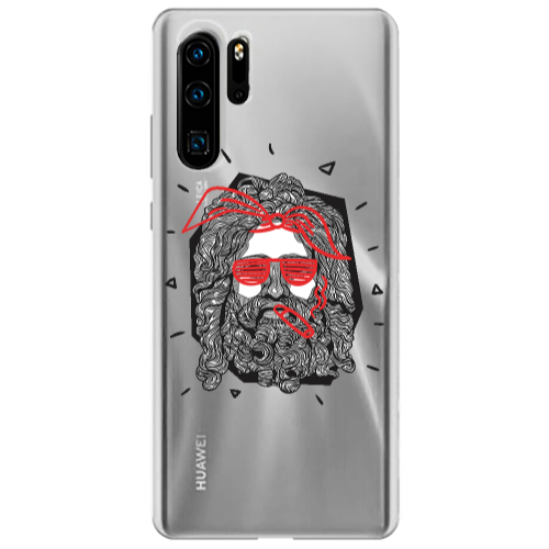 Huawei P30 Pro Cool glasses Transparent Silicone TPU Θήκη