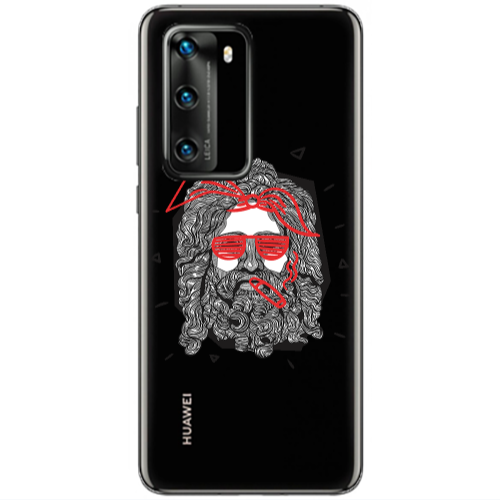 Huawei P40 Cool glasses Transparent Silicone TPU Θήκη