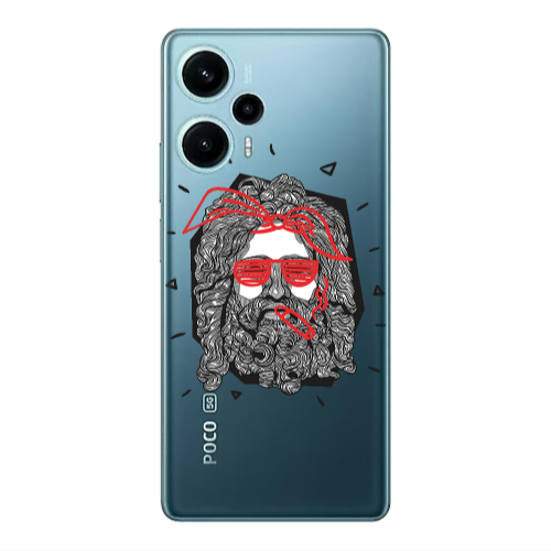 Xiaomi Poco F5 Cool glasses Transparent Silicone TPU Θήκη