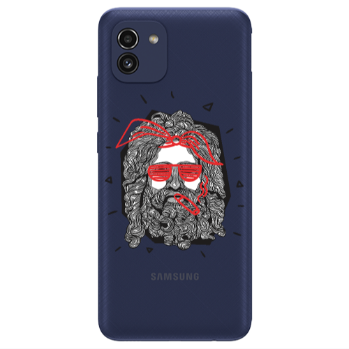 Samsung A03 Cool glasses Transparent Silicone TPU Θήκη