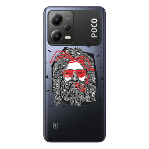 Xiaomi Poco X5 Cool glasses Transparent Silicone TPU Θήκη