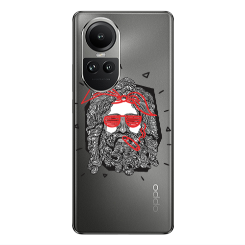 Oppo Reno10 5G Cool glasses Transparent Silicone TPU Θήκη