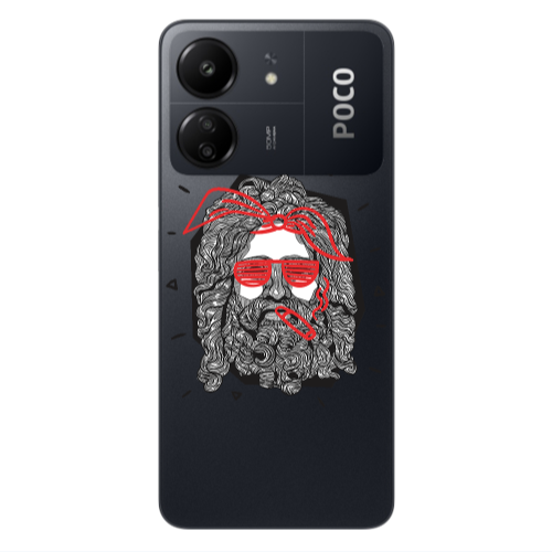 Xiaomi Poco C65 Cool glasses Transparent Silicone TPU Θήκη