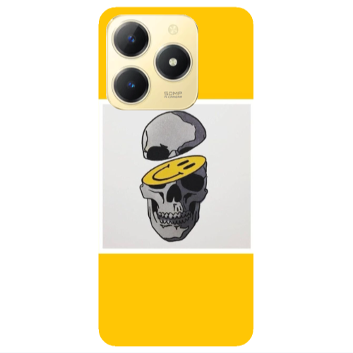 Realme C61 Smiley dry head Transparent Silicone TPU Θήκη