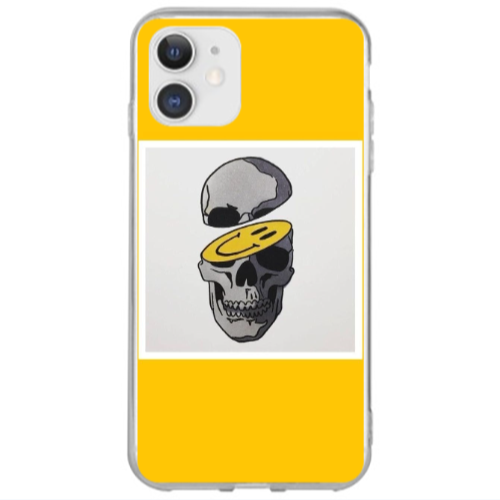 Apple iPhone 12 Smiley dry head Transparent Silicone TPU Θήκη