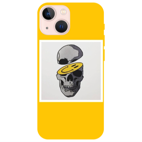 Apple iPhone 13 Smiley dry head Transparent Silicone TPU Θήκη