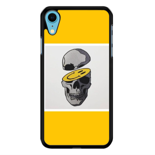 Apple iPhone Xr Smiley dry head Black Glossy Θήκη