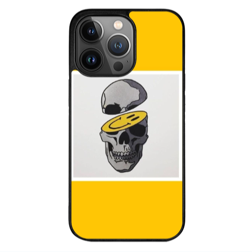 Apple iPhone 12 Pro Max Smiley dry head Black Glossy Θήκη