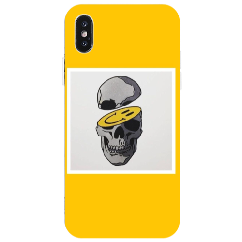 Apple iPhone Xs Max Smiley dry head Transparent Silicone TPU Θήκη