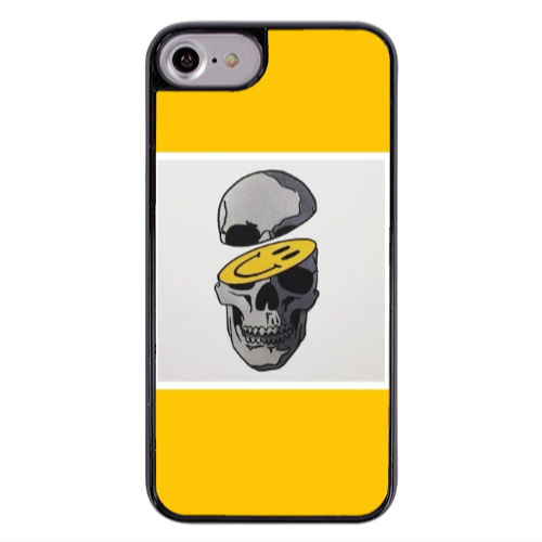 Apple iPhone 7 Smiley dry head Black Glossy Θήκη