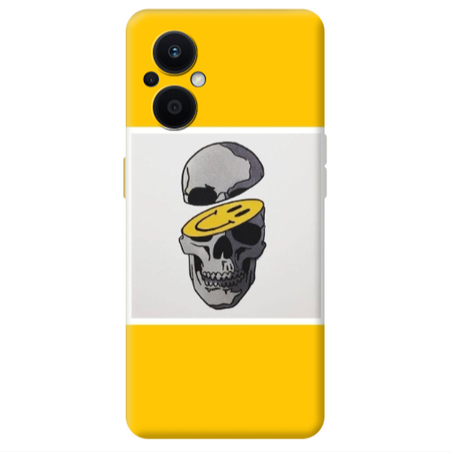 Oppo Reno 7 Lite Smiley dry head Transparent Silicone TPU Θήκη