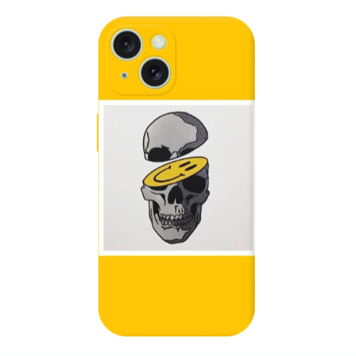 Apple iPhone 15 Smiley dry head Transparent Silicone TPU Θήκη